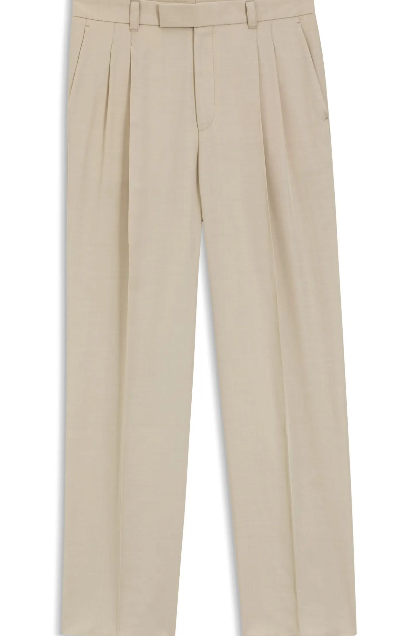 Oversized-fit trousers in draped twill