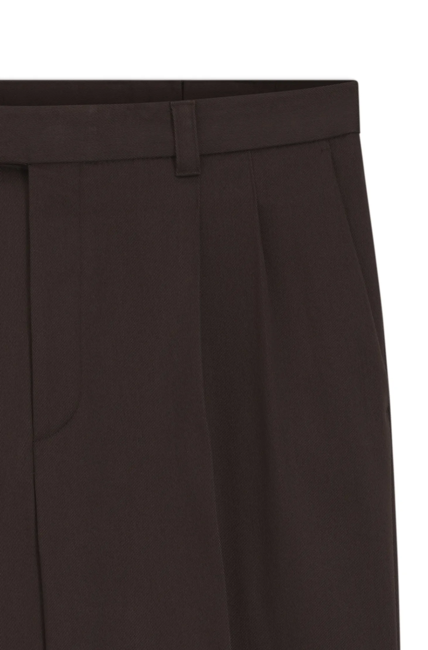Oversized-fit trousers in stretch cotton with double pleats