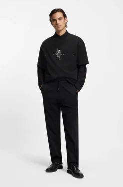 Oversized-fit T-shirt in cotton jersey with graphic artwork