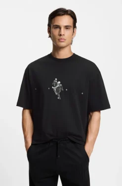 Oversized-fit T-shirt in cotton jersey with graphic artwork