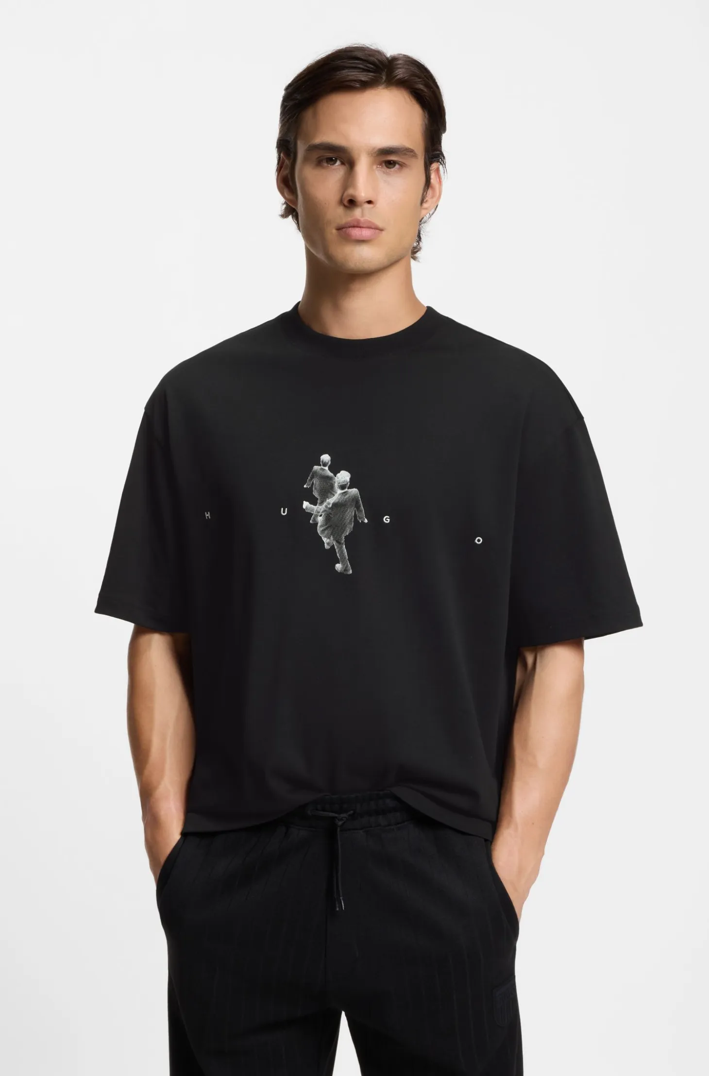 Oversized-fit T-shirt in cotton jersey with graphic artwork