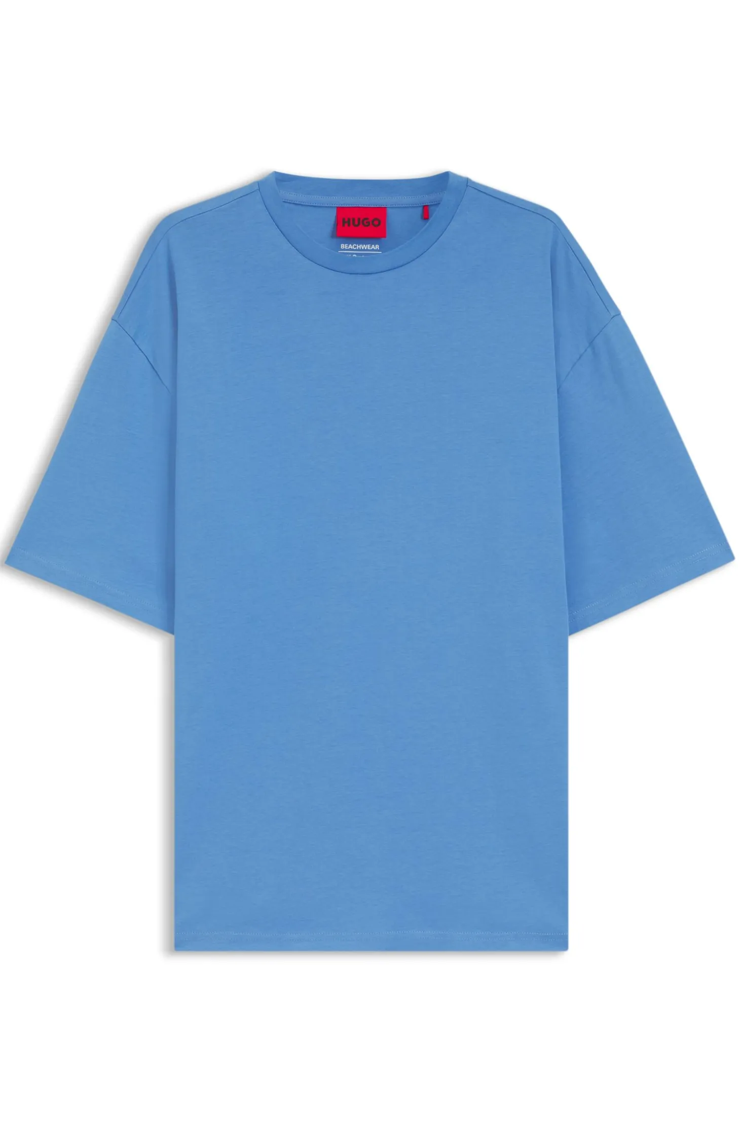 Oversized-fit T-shirt in cotton with repeat-logo print