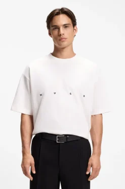 Oversize-fit cotton T-shirt with bold printed logo