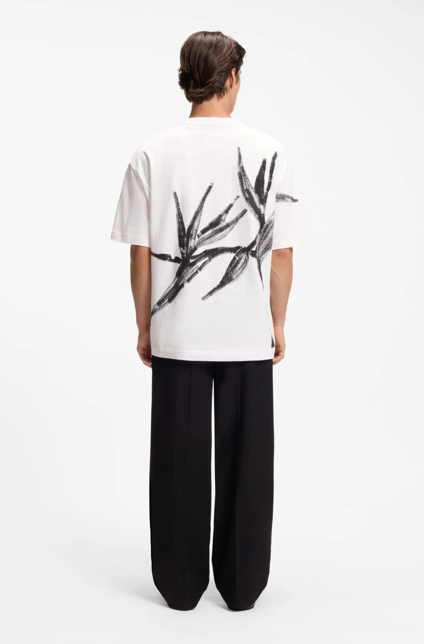 Oversize-fit cotton T-shirt with bold printed logo