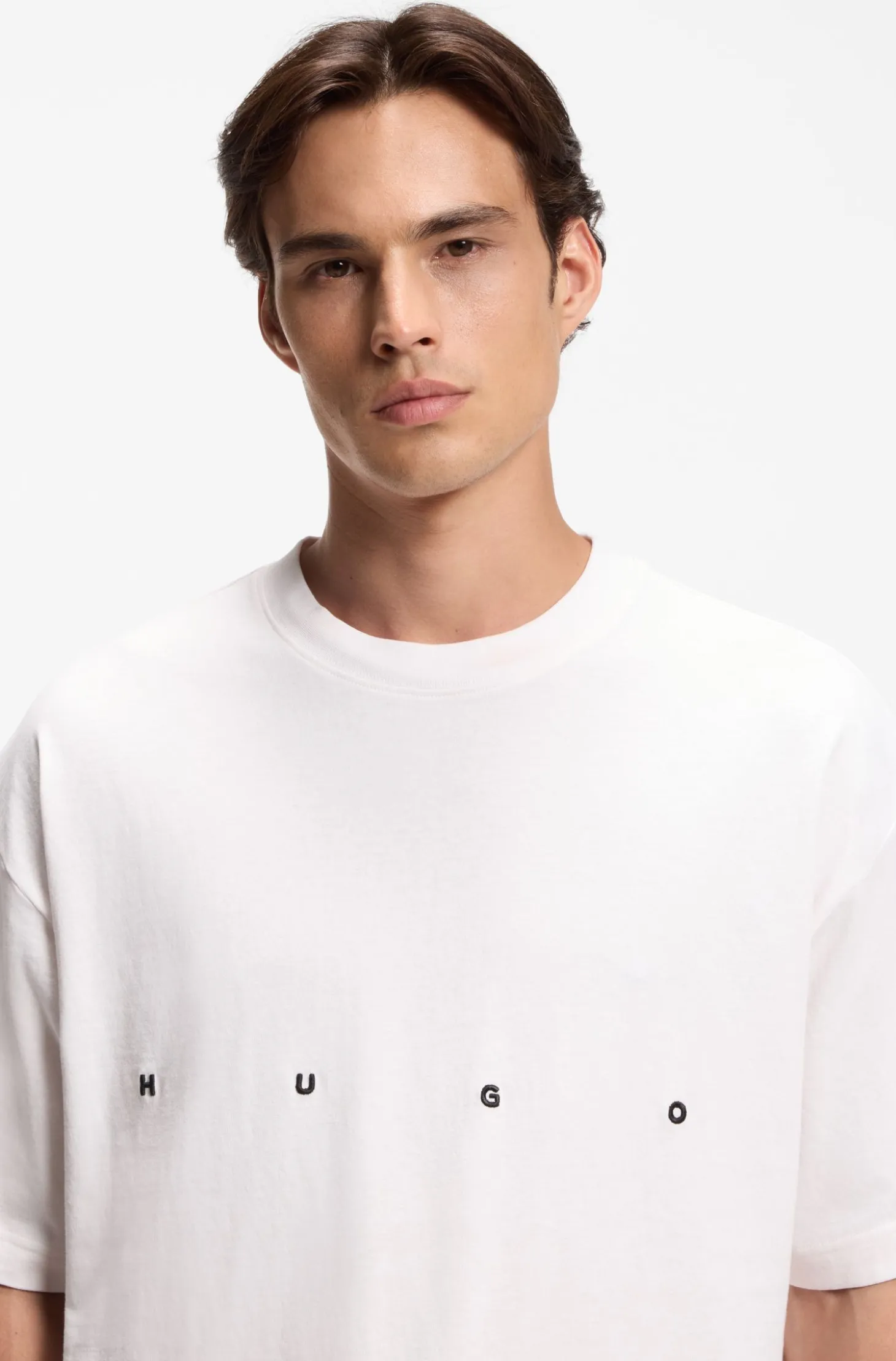 Oversize-fit cotton T-shirt with bold printed logo