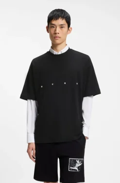 Oversize-fit cotton T-shirt with bold printed logo
