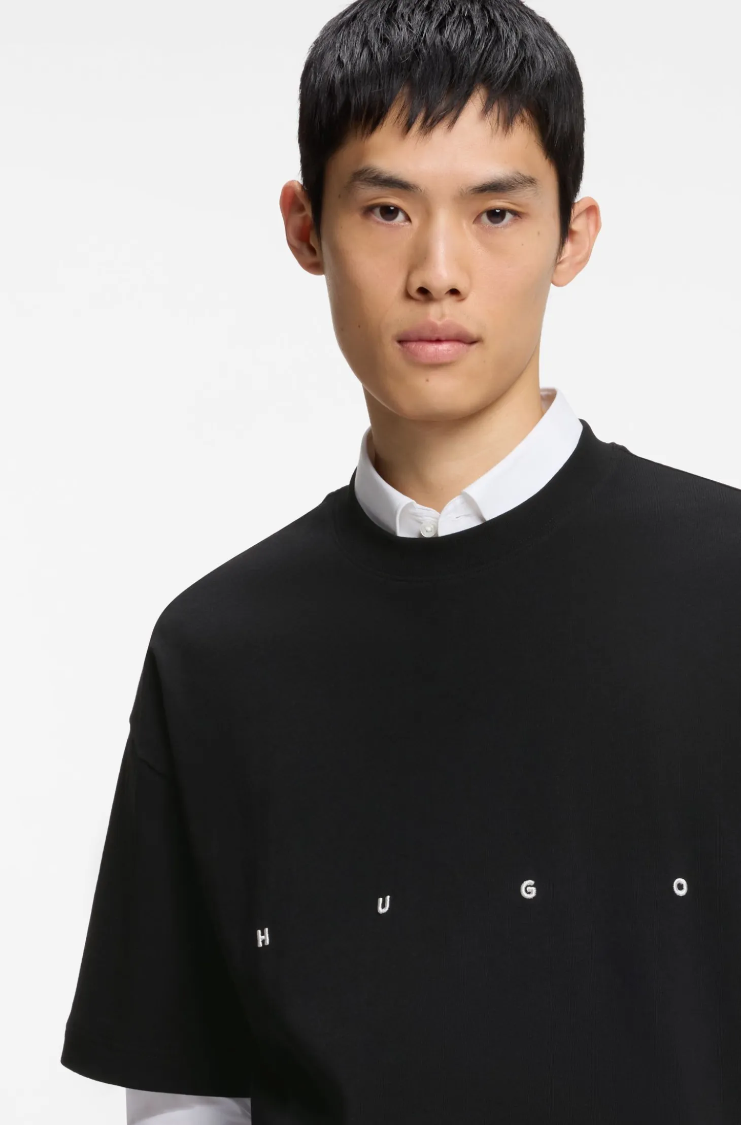 Oversize-fit cotton T-shirt with bold printed logo