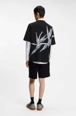 Oversize-fit cotton T-shirt with bold printed logo