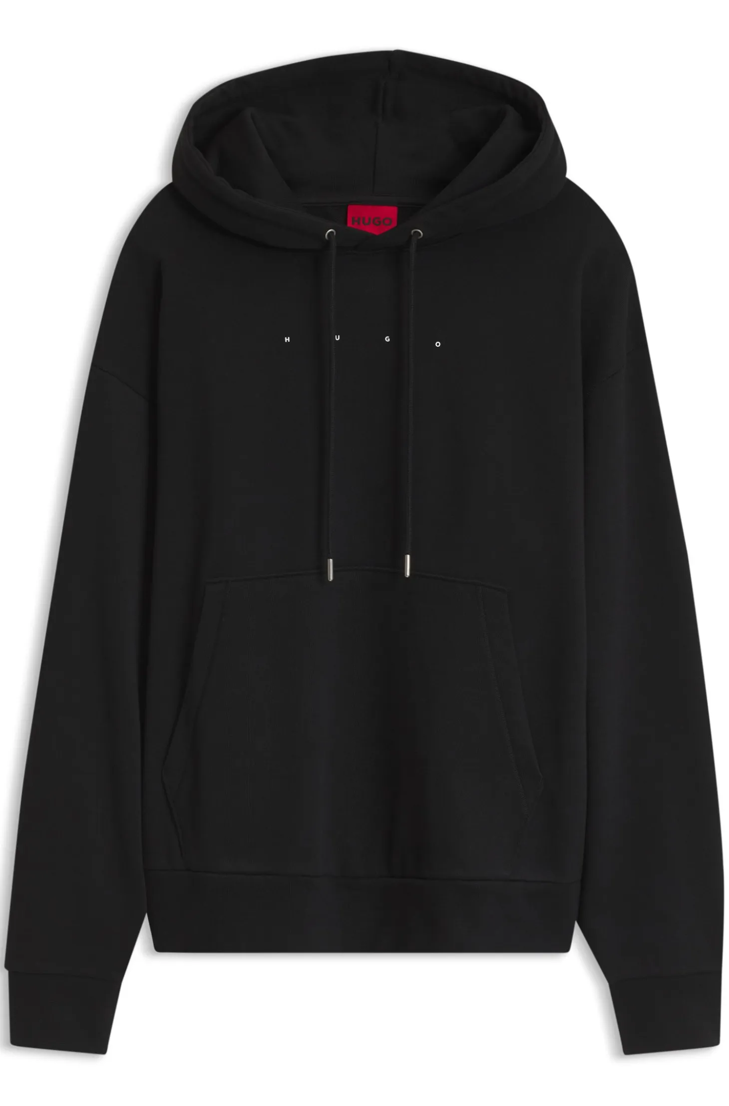 Oversize-fit hoodie with front and back logo prints