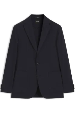Packable slim-fit blazer in a washable wool blend