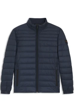 Packable water-repellent padded jacket with logo badge