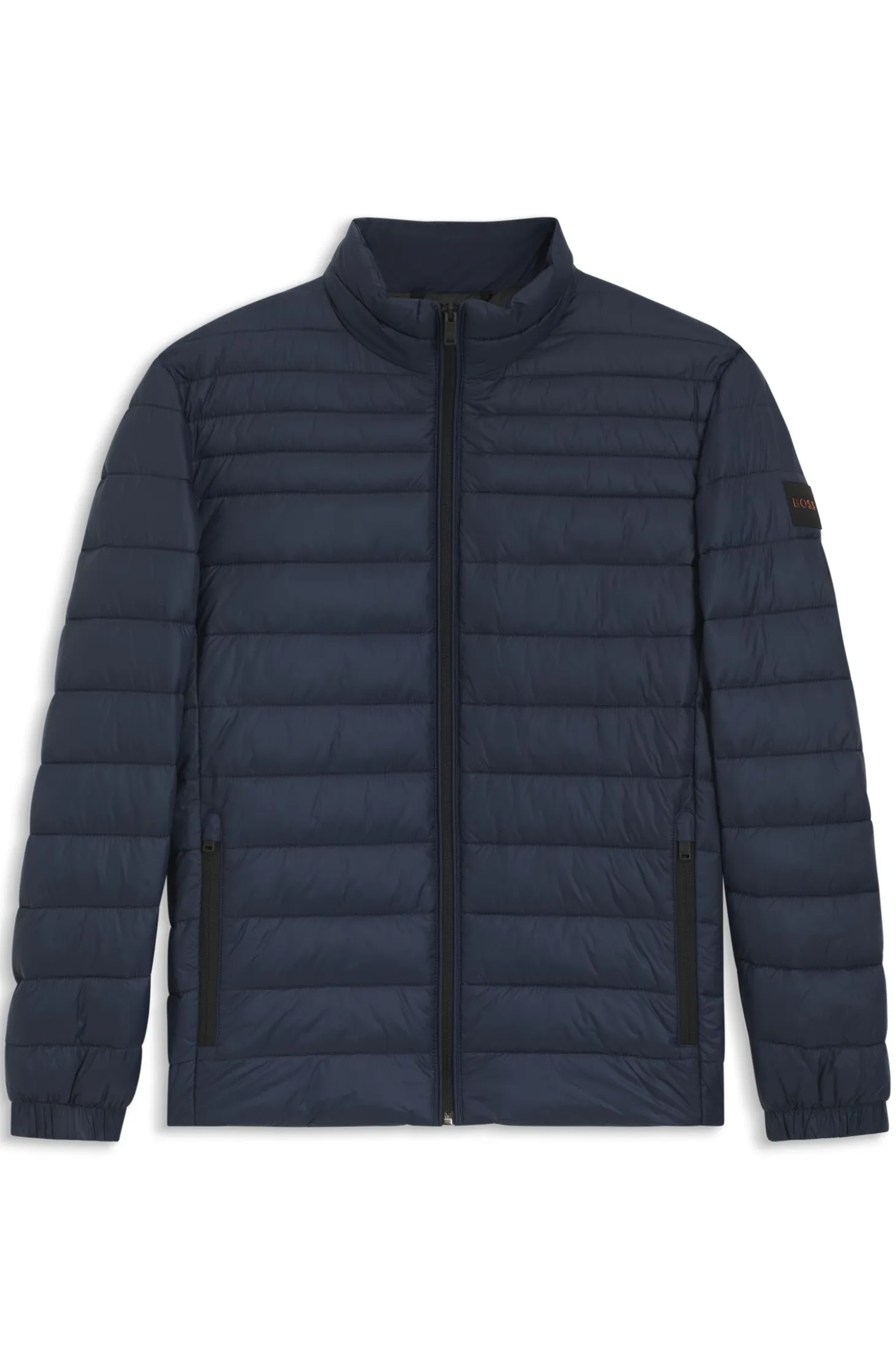 Packable water-repellent padded jacket with logo badge