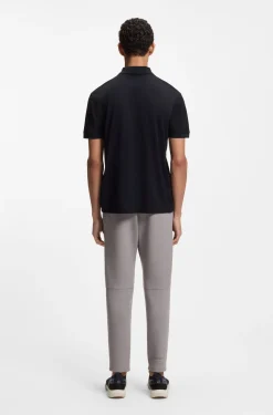 Paddy polo shirt in cotton with horizontal stripe