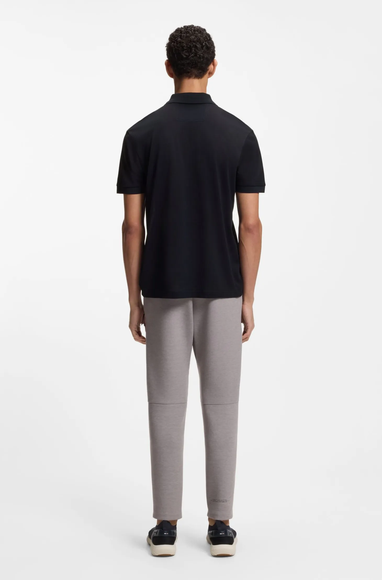 Paddy polo shirt in cotton with horizontal stripe