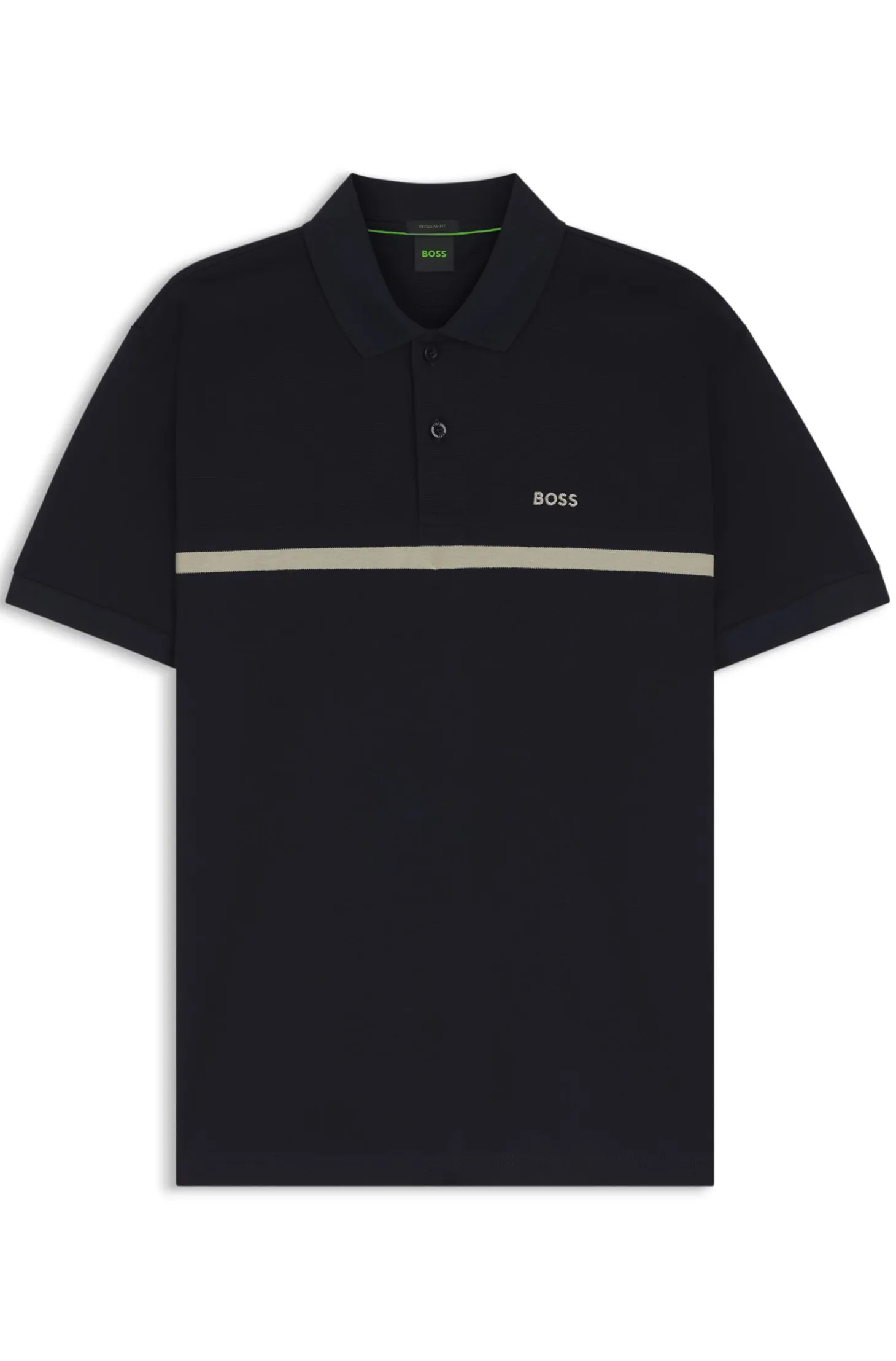 Paddy polo shirt in cotton with horizontal stripe