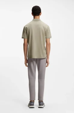 Paddy polo shirt in cotton with horizontal stripe