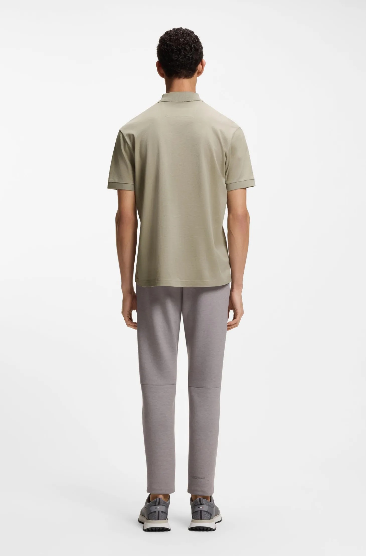Paddy polo shirt in cotton with horizontal stripe