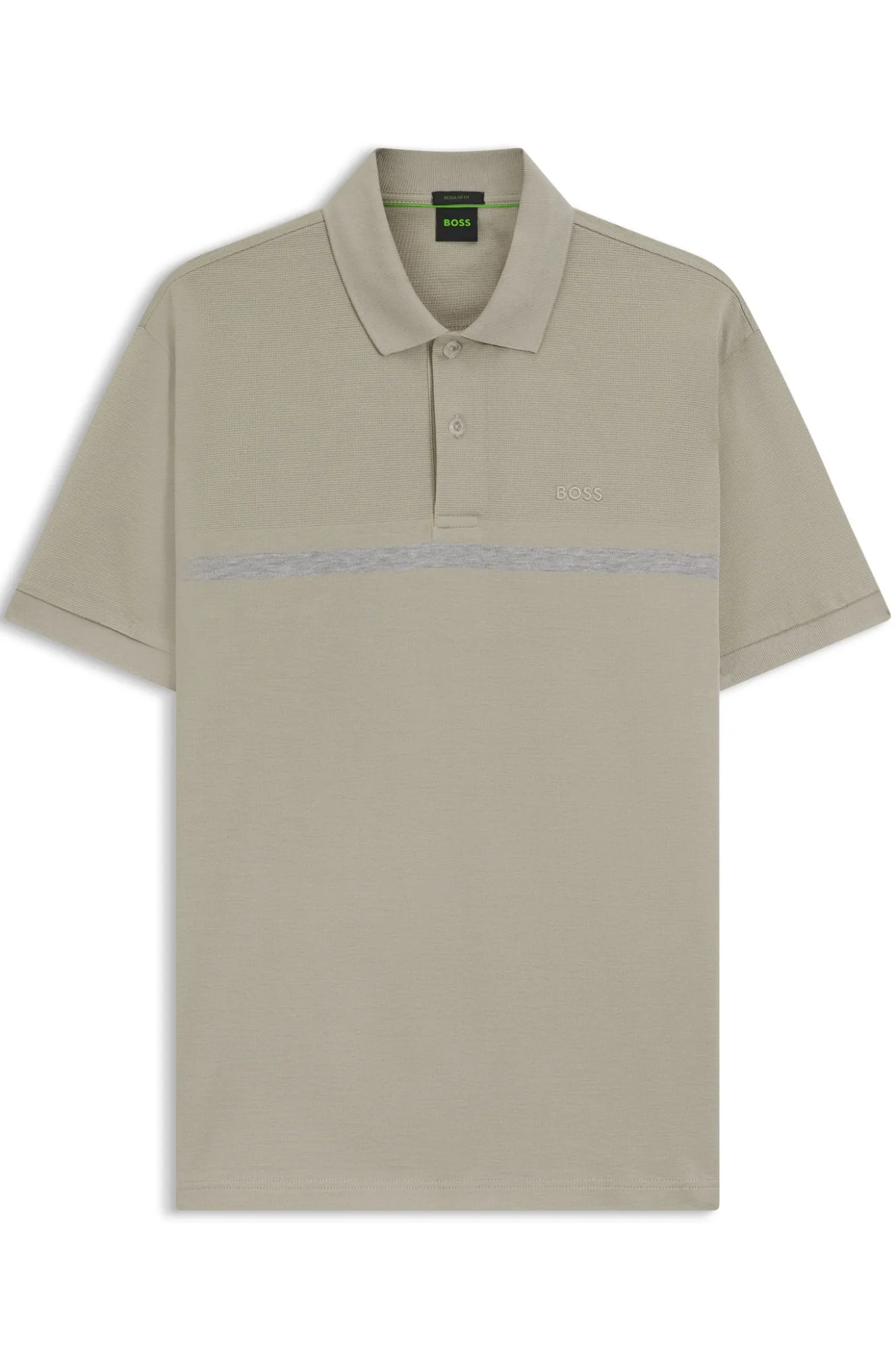 Paddy polo shirt in cotton with horizontal stripe