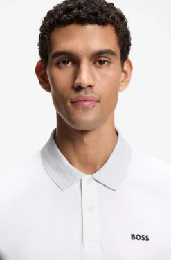Paddy polo shirt in stretch cotton with moisture management