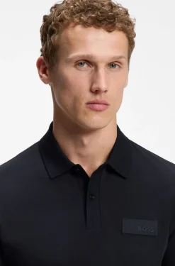 Paddy polo shirt with structured logo patch