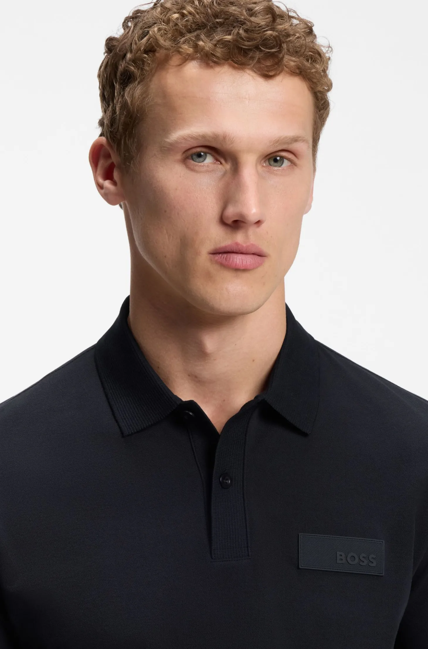 Paddy polo shirt with structured logo patch