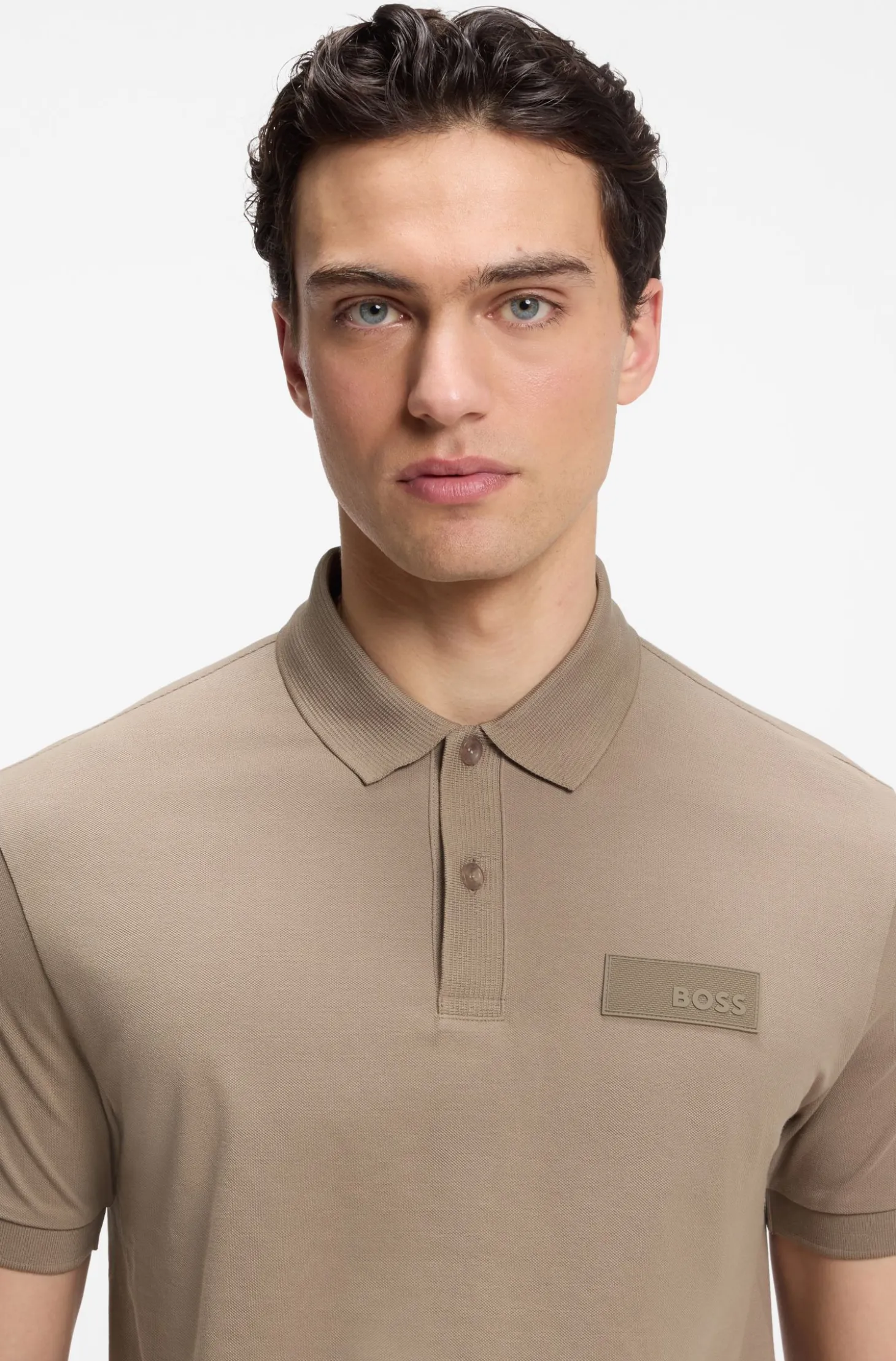 Paddy polo shirt with structured logo patch