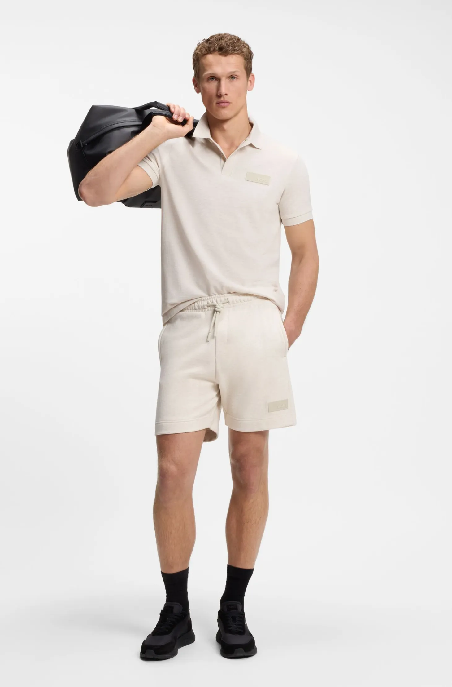 Paddy polo shirt with structured logo patch