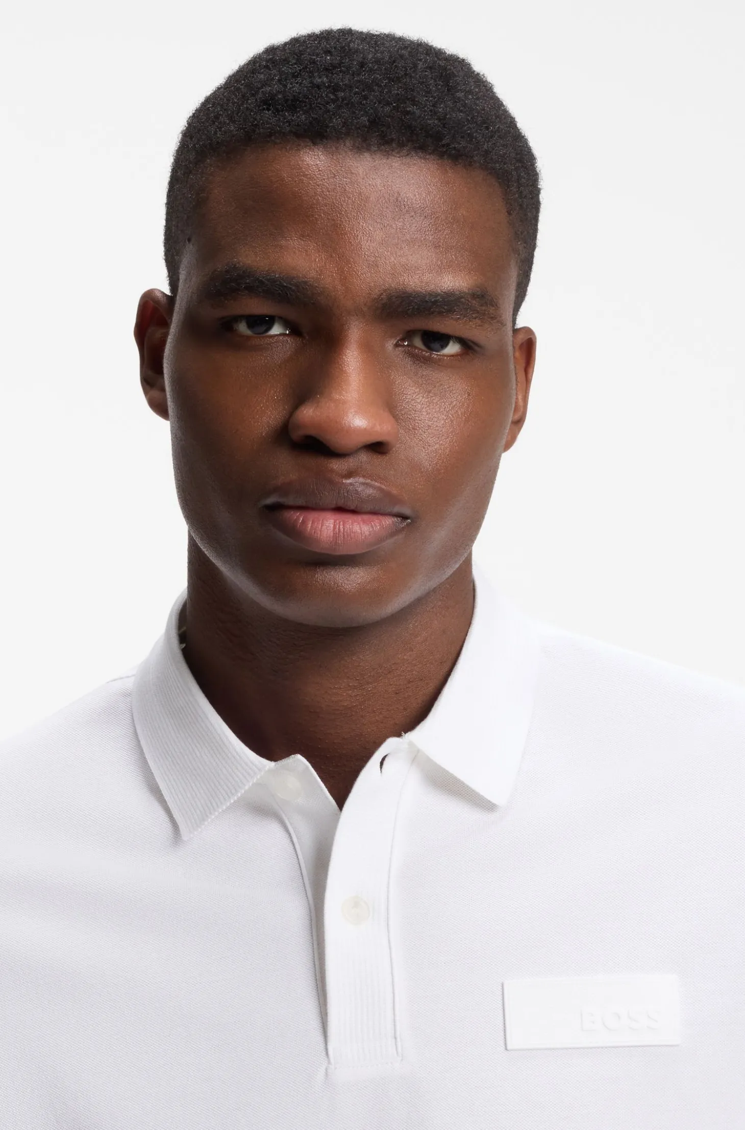 Paddy polo shirt with structured logo patch