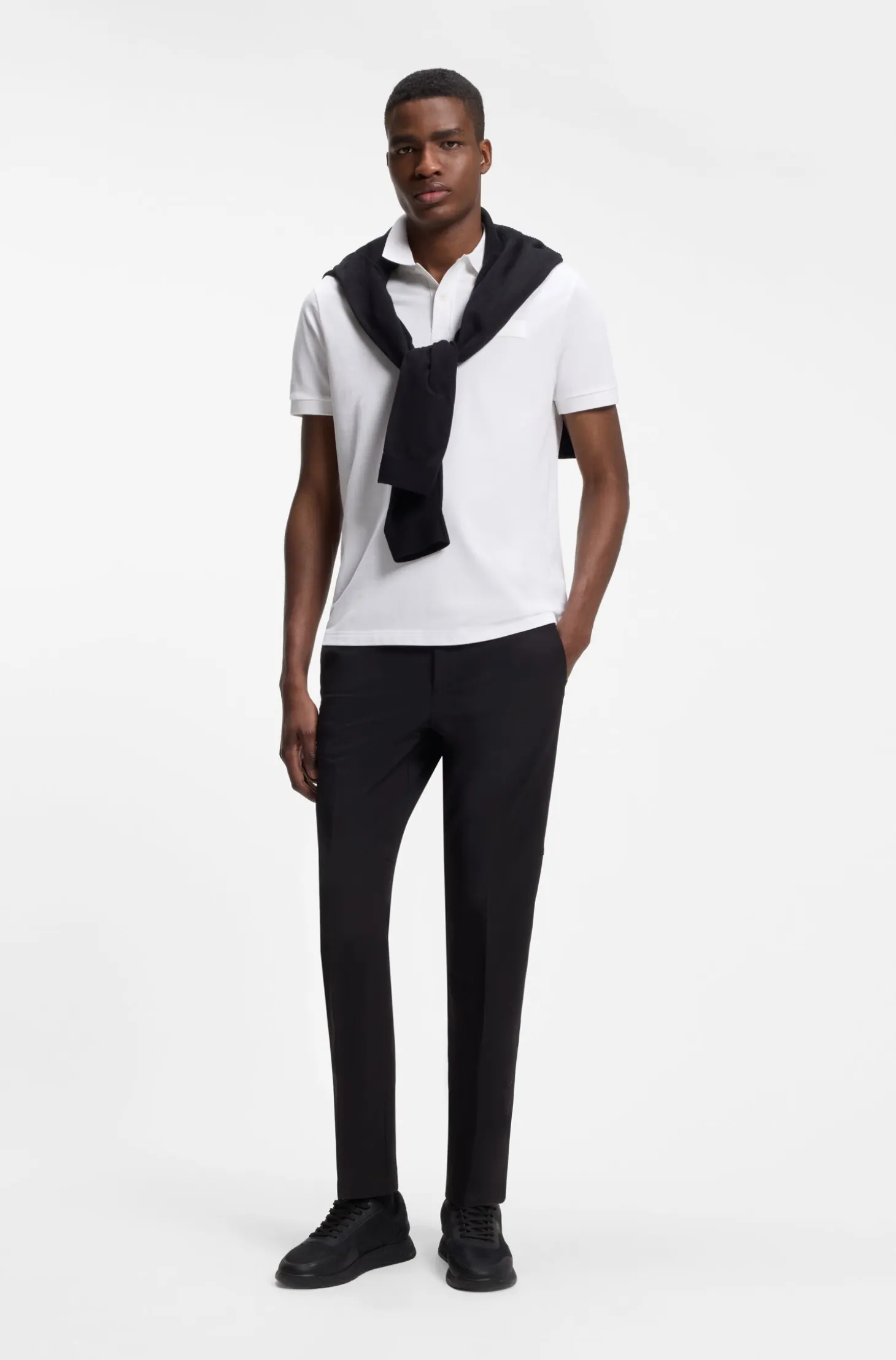 Paddy polo shirt with structured logo patch
