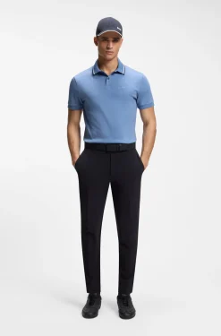 Paddy slim-fit polo shirt in interlock cotton