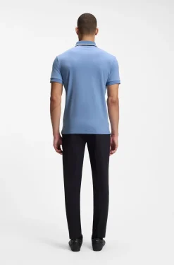 Paddy slim-fit polo shirt in interlock cotton