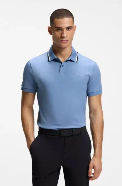 Paddy slim-fit polo shirt in interlock cotton