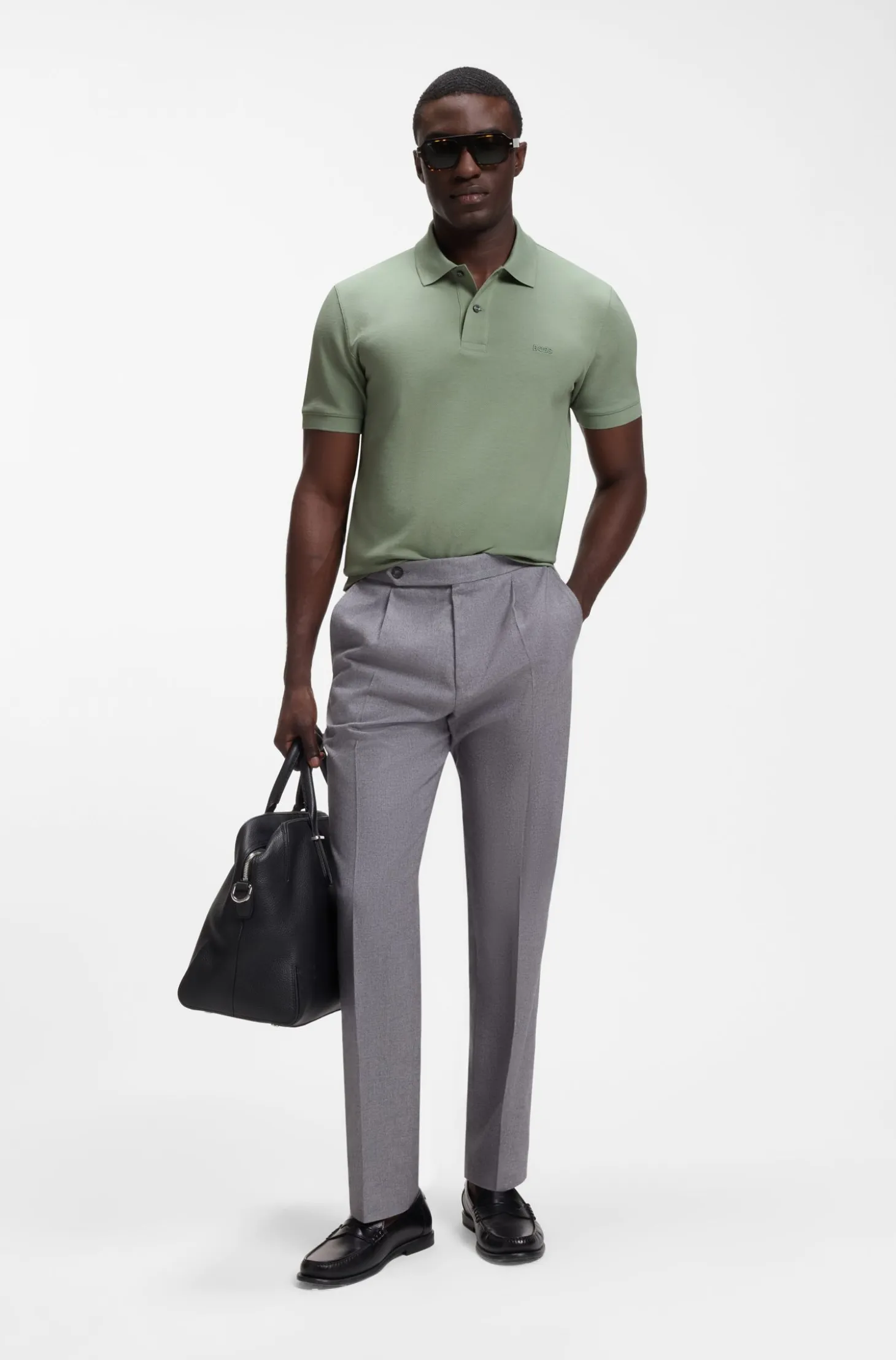 Pallas polo shirt in cotton piqué with embroidered logo
