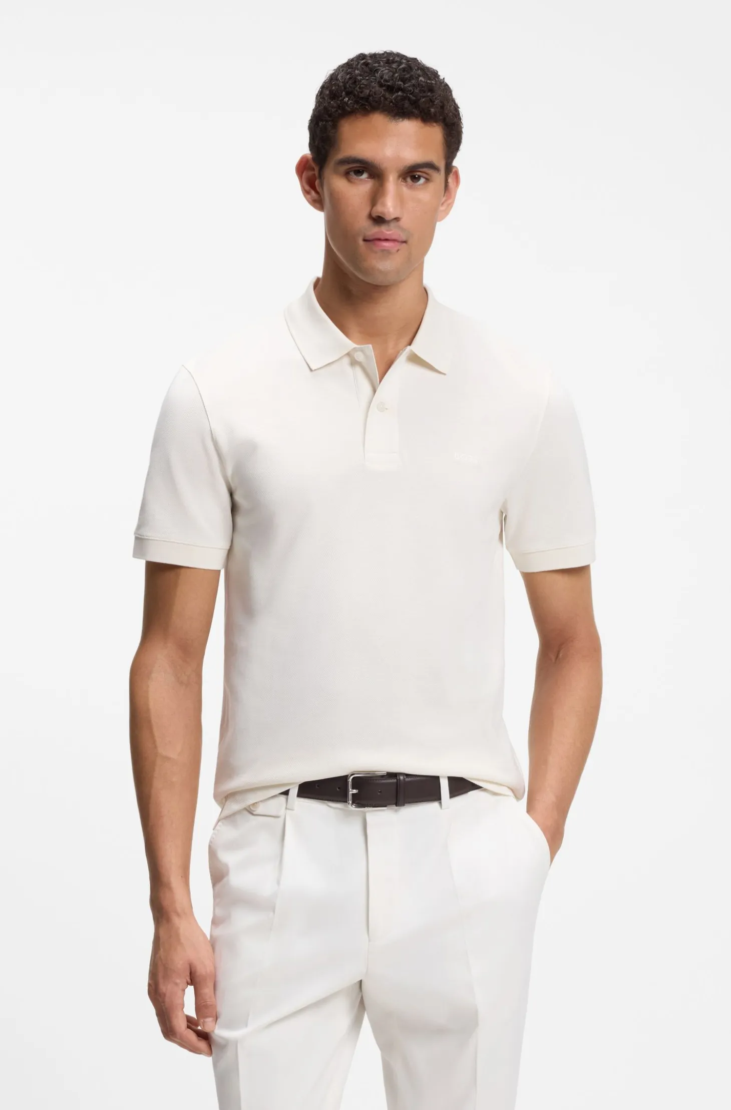 Pallas polo shirt in cotton piqué with embroidered logo