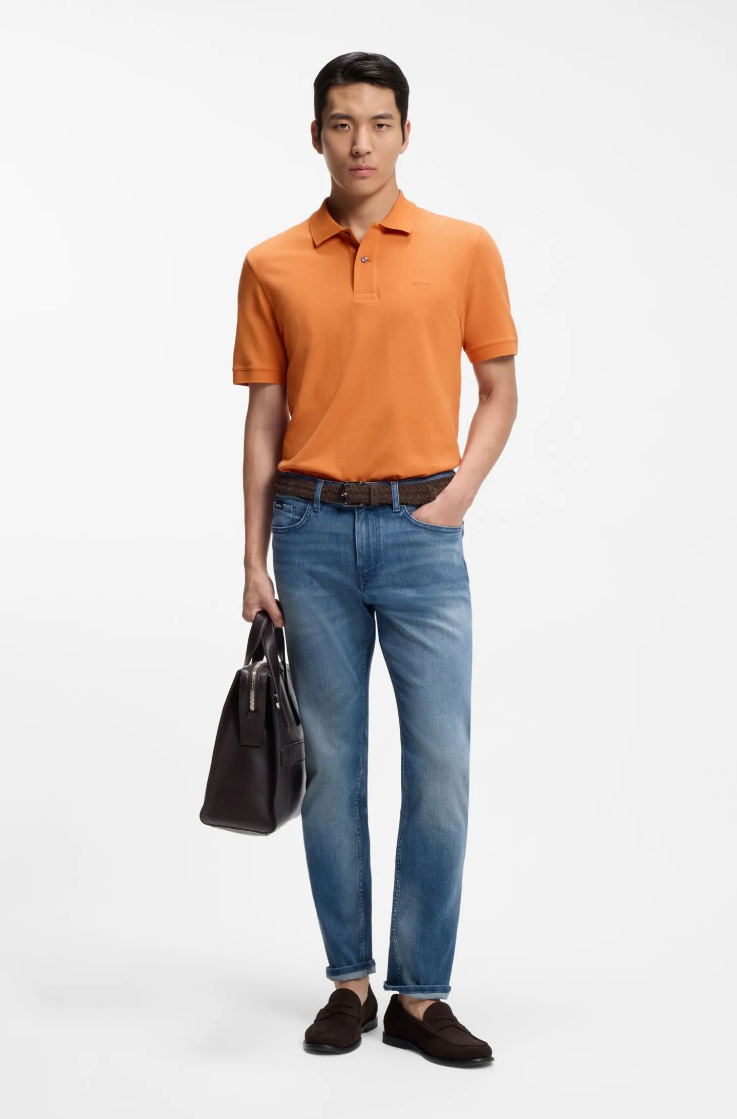 Pallas polo shirt in cotton piqué with embroidered logo