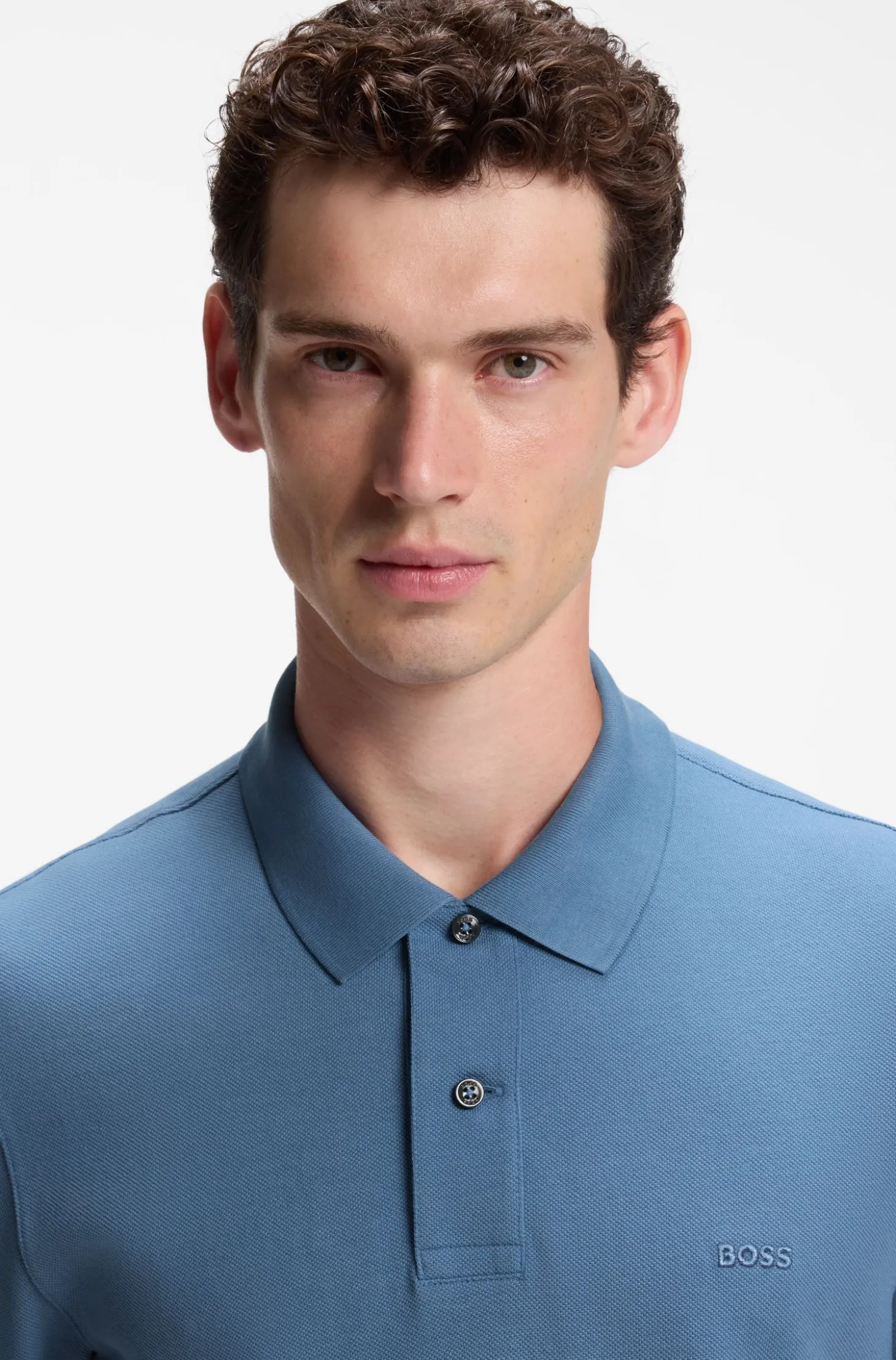 Pallas polo shirt in cotton piqué with embroidered logo