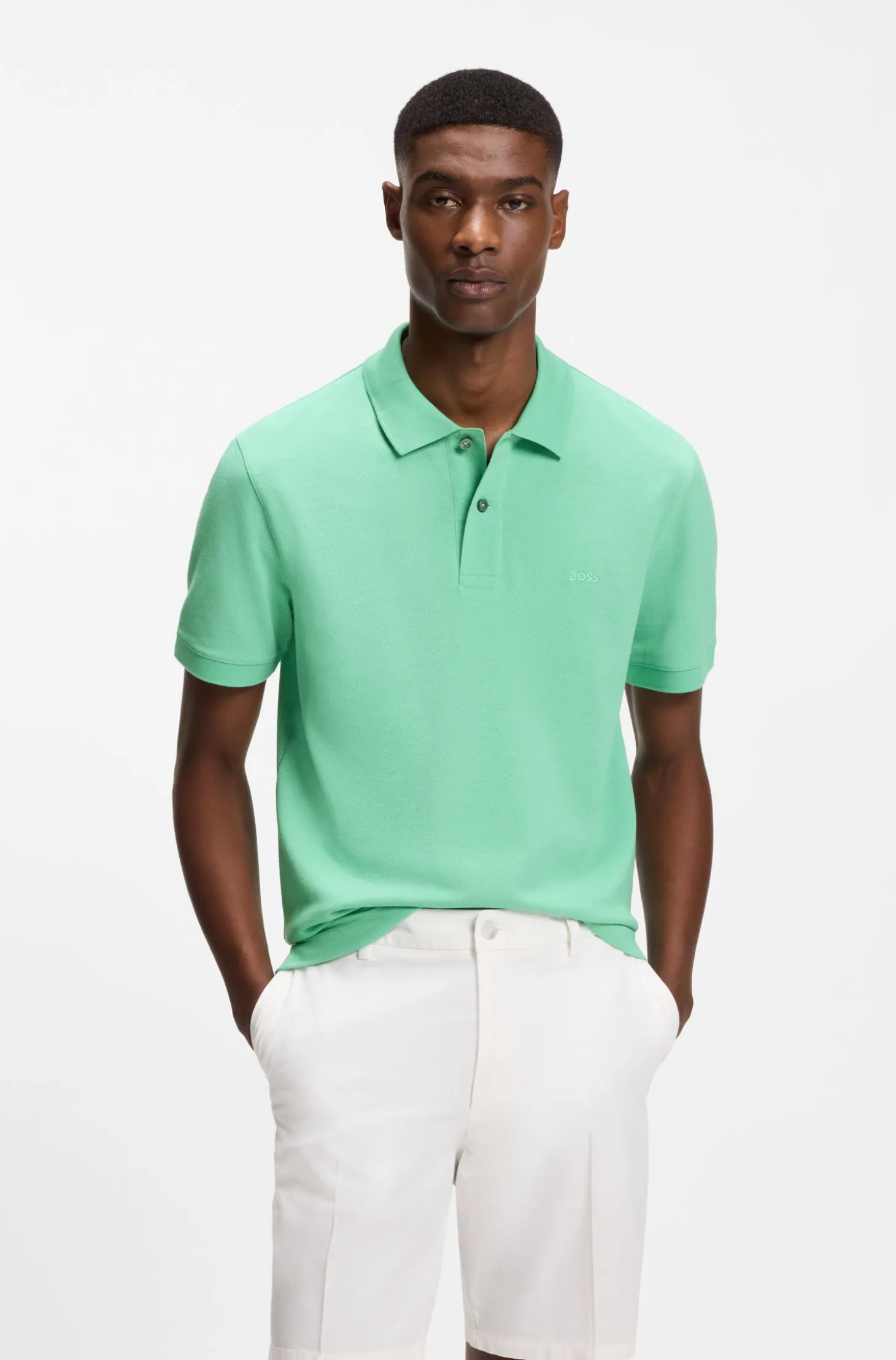 Pallas polo shirt in cotton piqué with embroidered logo