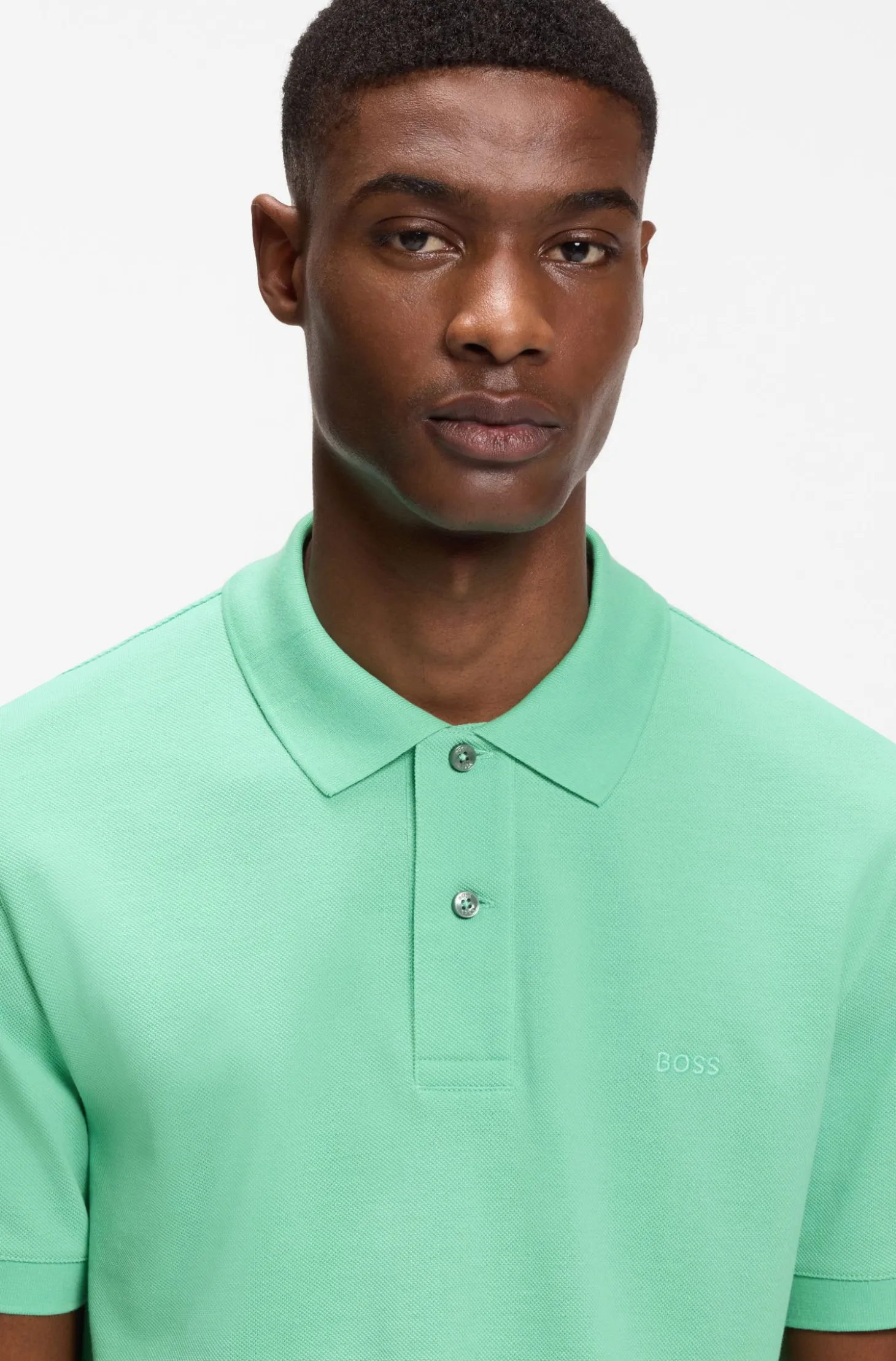 Pallas polo shirt in cotton piqué with embroidered logo