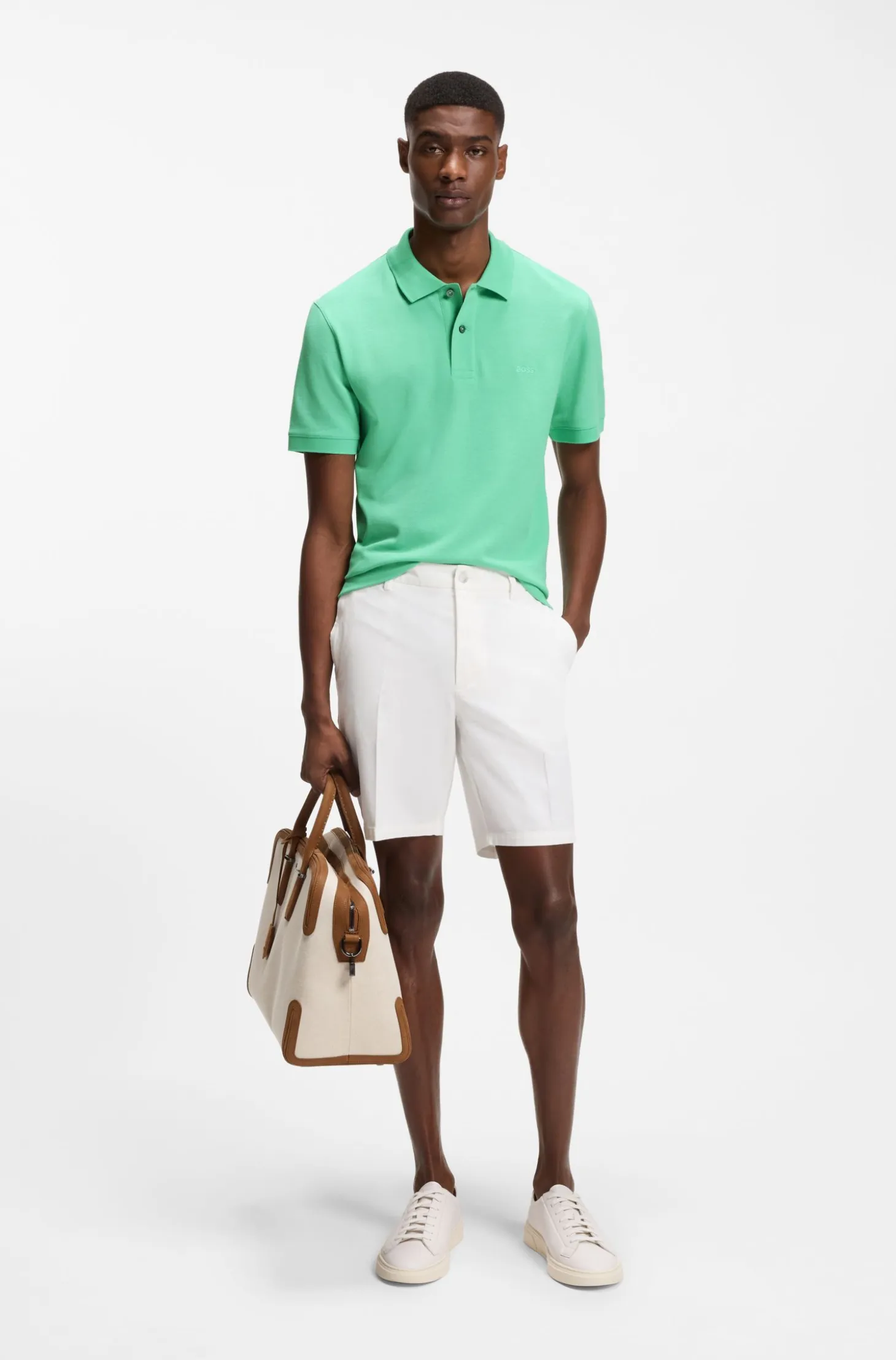 Pallas polo shirt in cotton piqué with embroidered logo