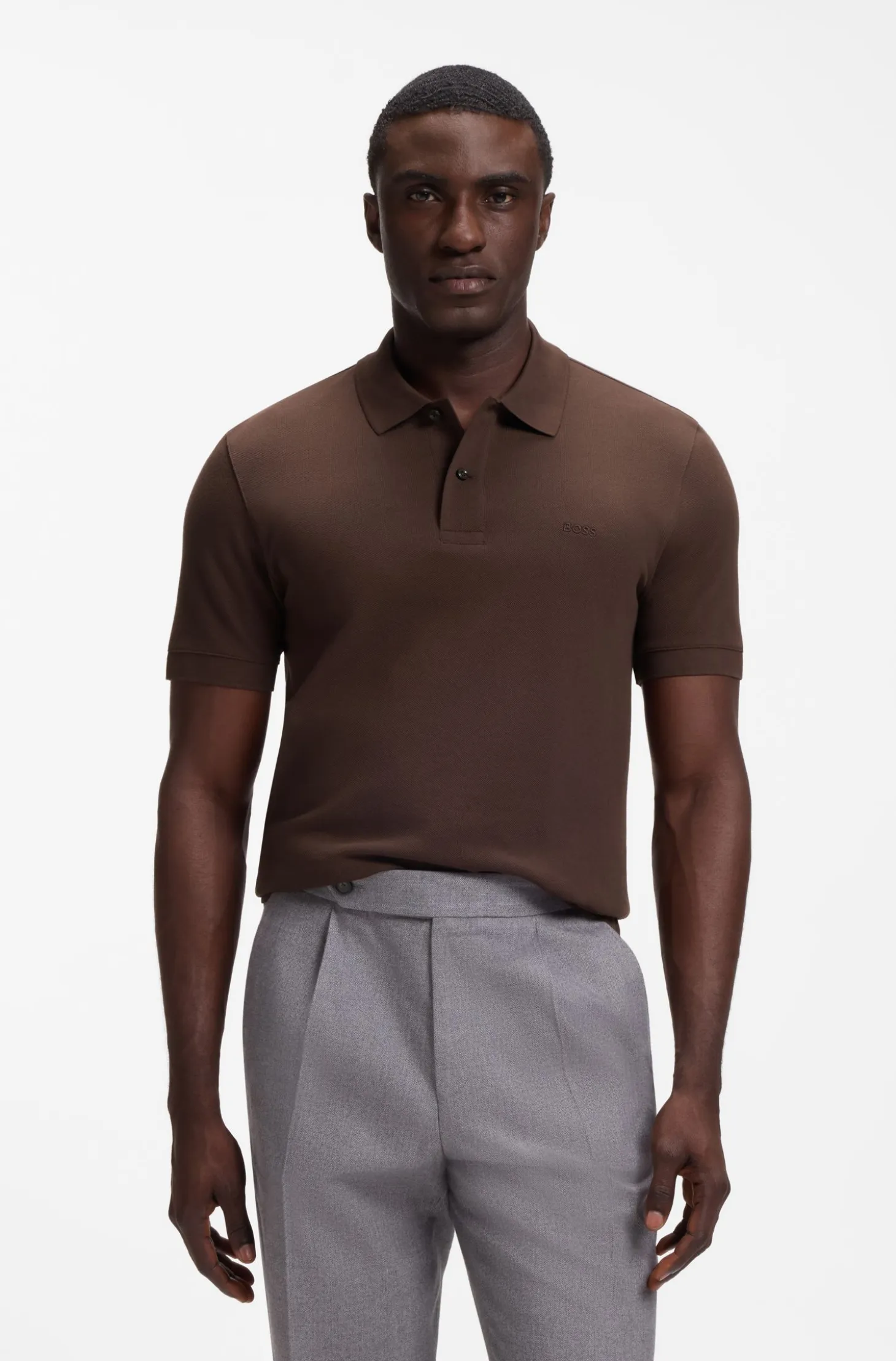 Pallas polo shirt in cotton piqué with embroidered logo