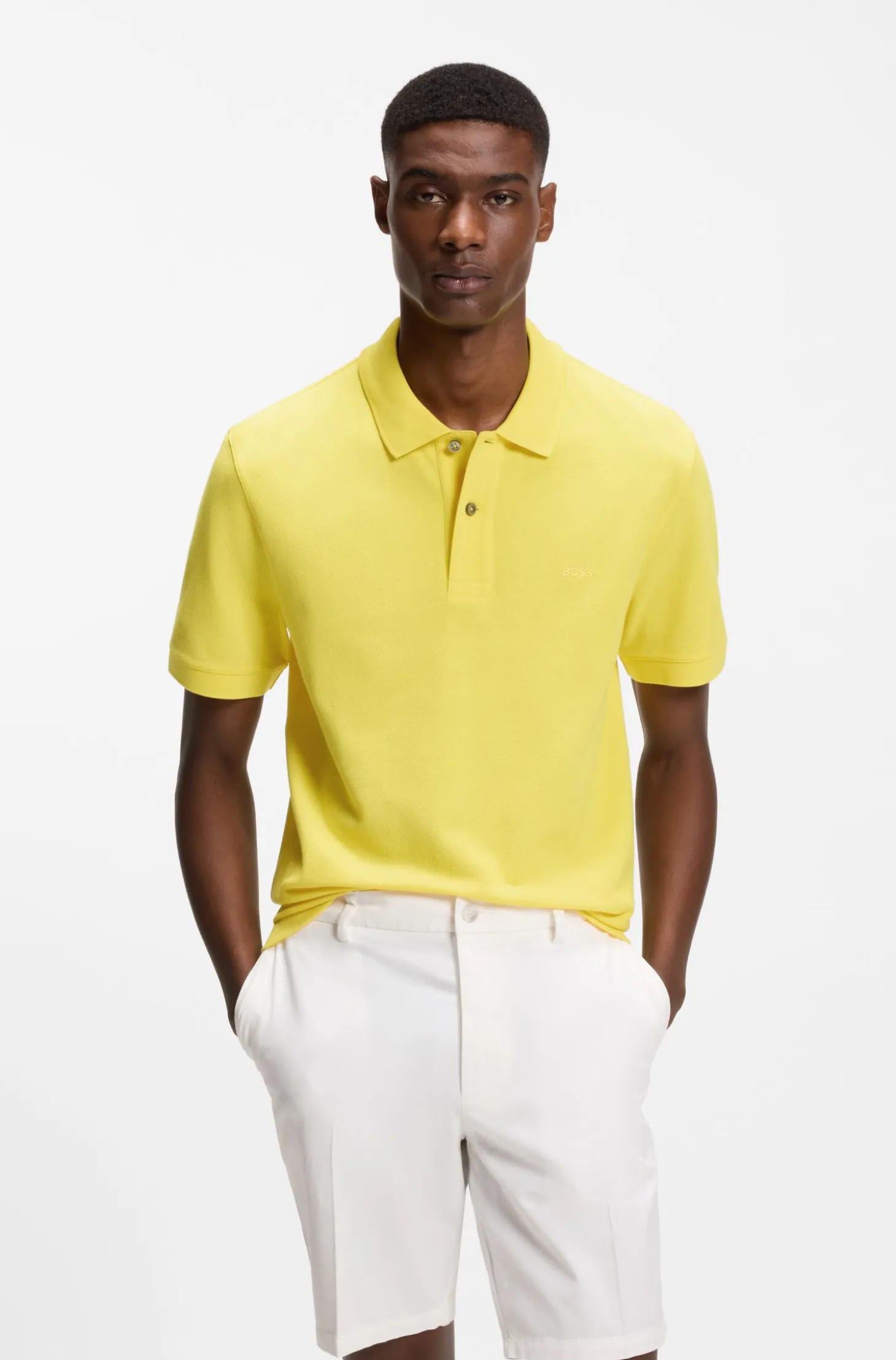 Pallas polo shirt in cotton piqué with embroidered logo