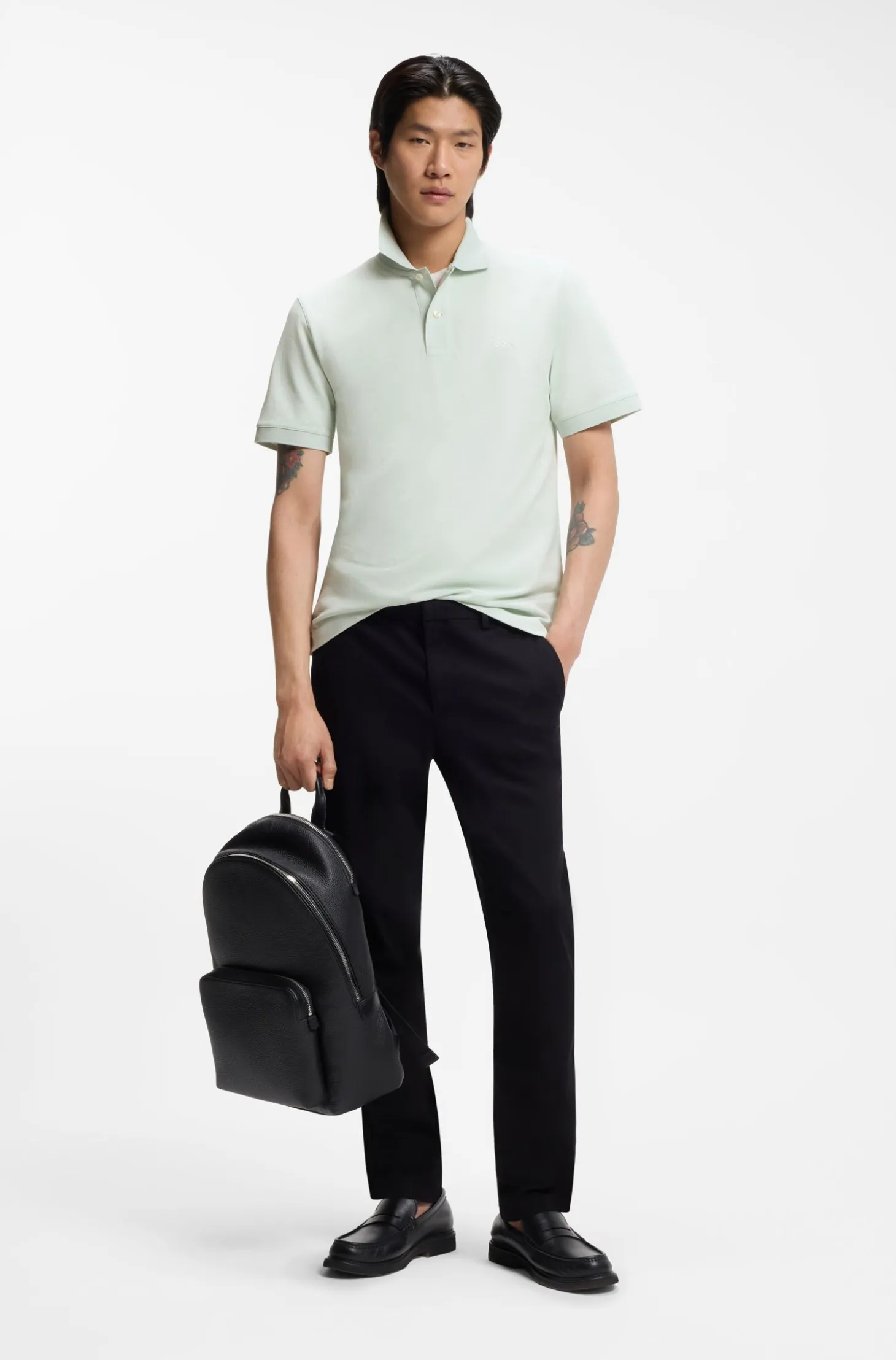 Pallas polo shirt in cotton piqué with embroidered logo