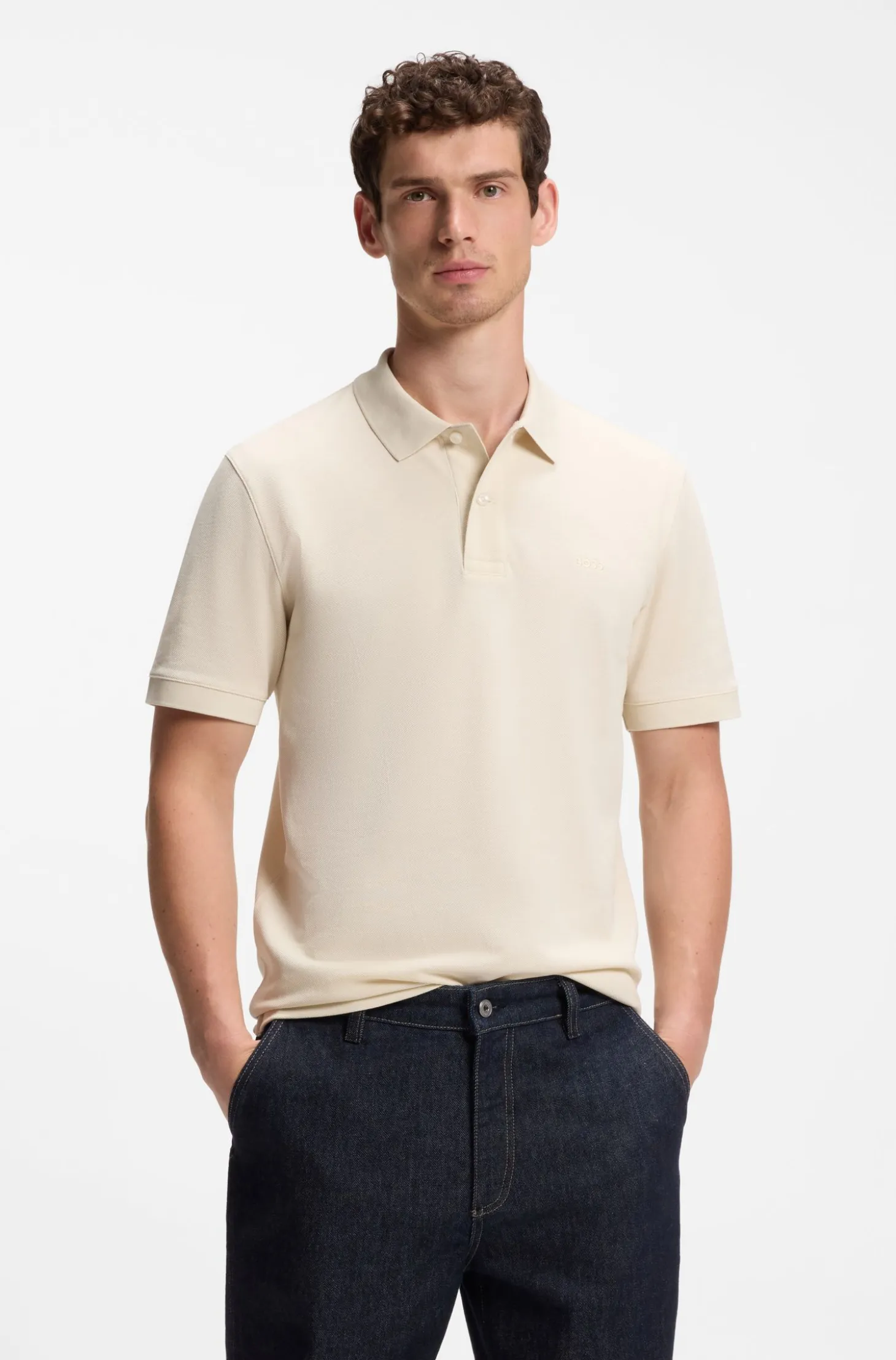 Pallas polo shirt in cotton piqué with embroidered logo