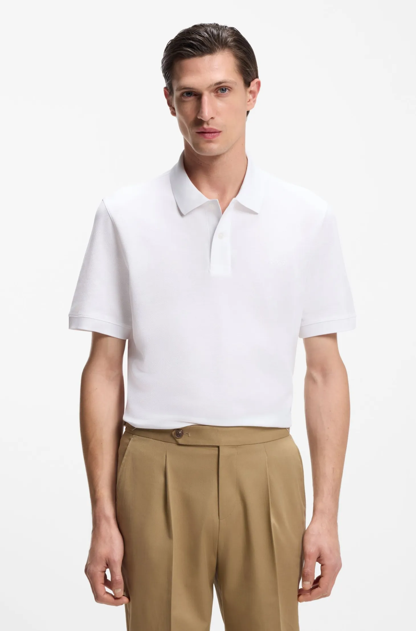 Pallas polo shirt in cotton piqué with embroidered logo