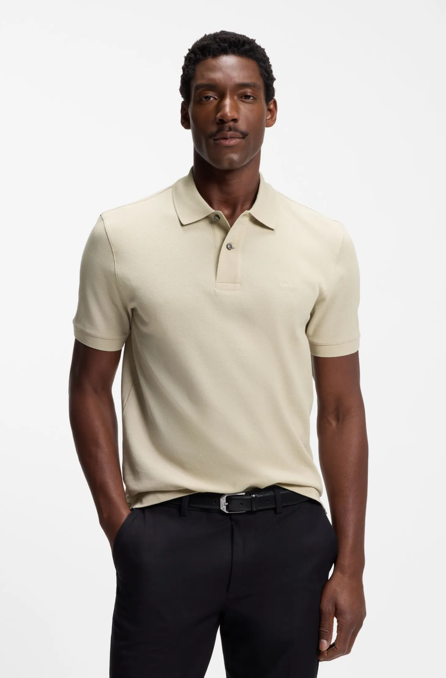 Pallas polo shirt in cotton piqué with embroidered logo