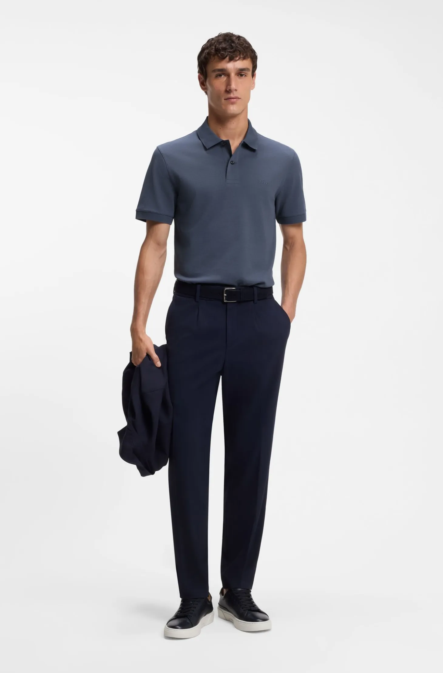 Pallas polo shirt in cotton piqué with embroidered logo