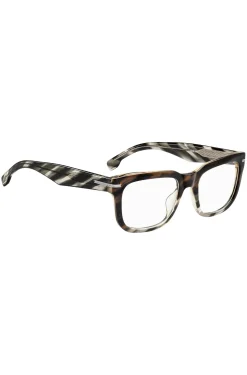 Patterned-acetate optical frames with temple logo