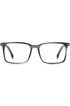 Patterned-acetate optical frames with silver-tone trims