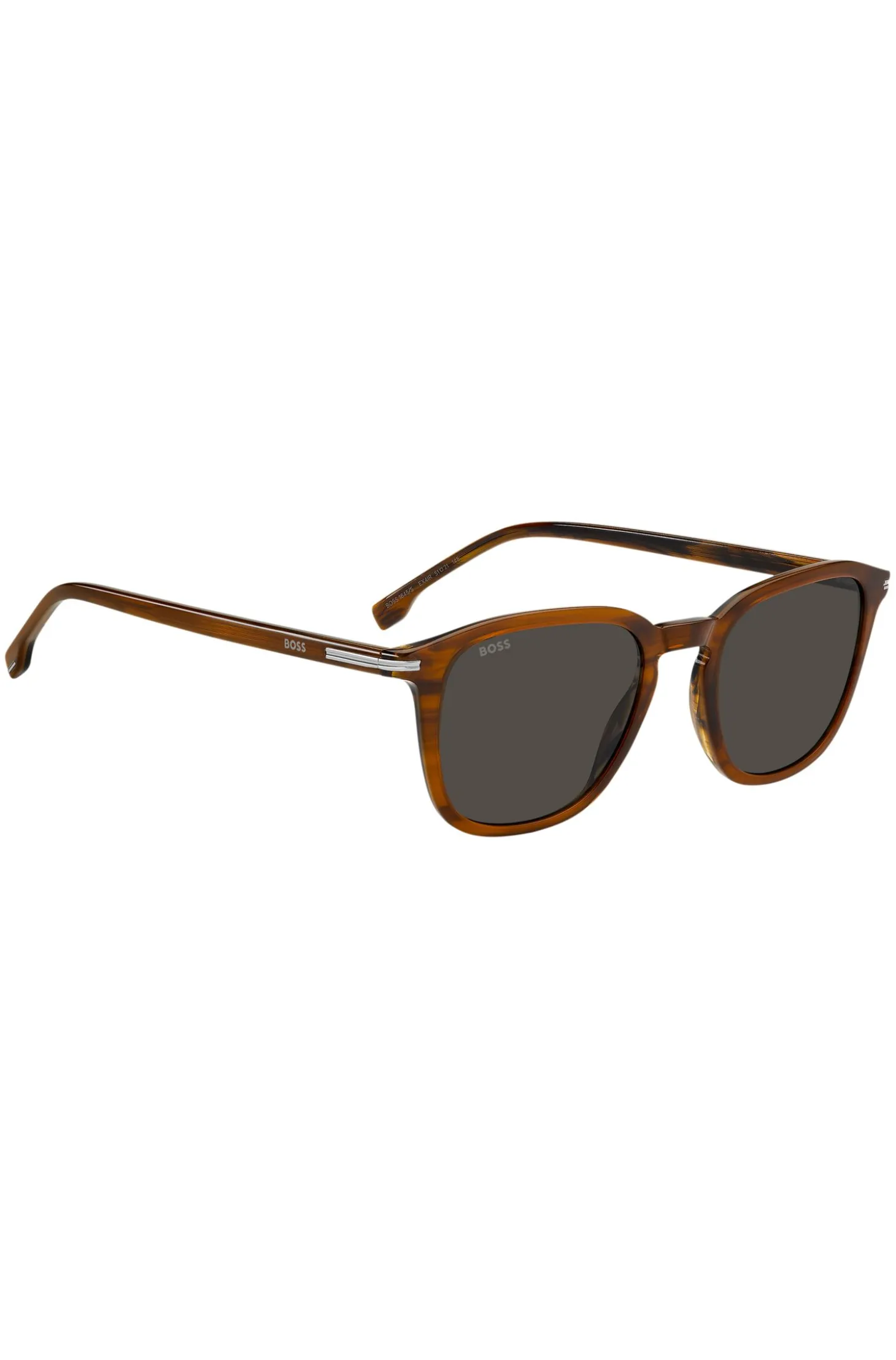 Patterned-acetate sunglasses with temple stripe