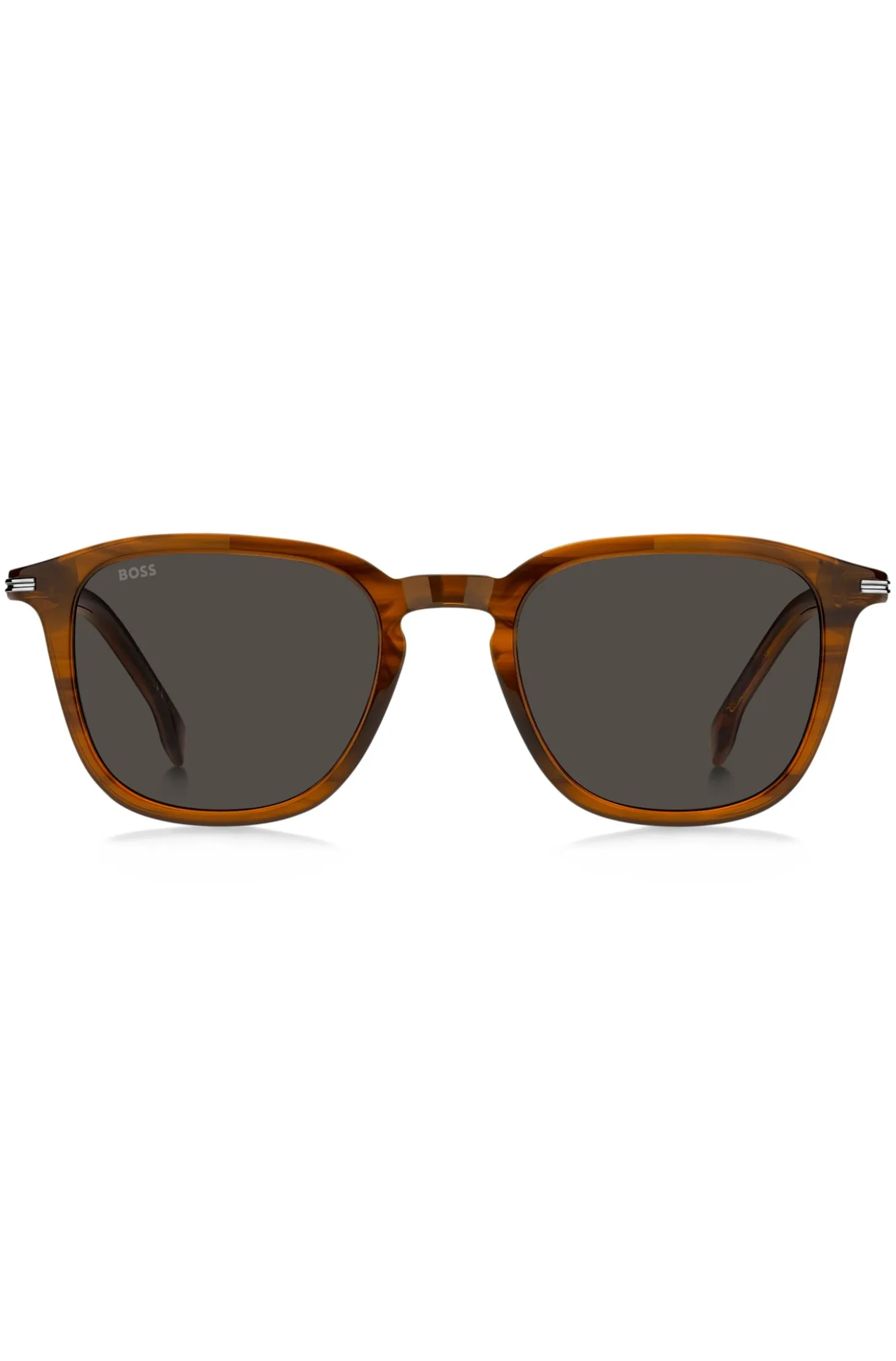 Patterned-acetate sunglasses with temple stripe